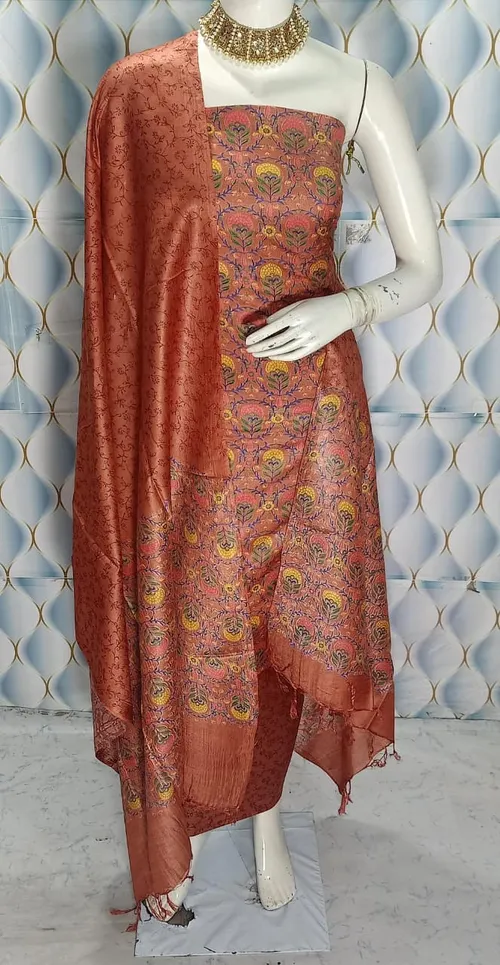 Elegant Katan Silk Full Suit – A Timeless Blend of Luxury and Tradition